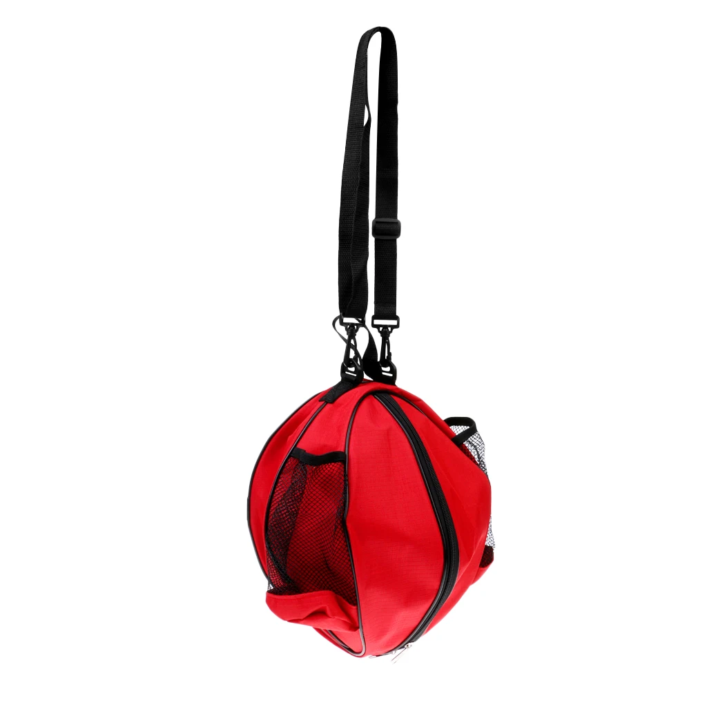 PVC Waterproof Backpack Basketball Carry Bag + Adjustable Shoulder Strap Red Volleyball Men Football Ball Bag Outdoor Sport Game