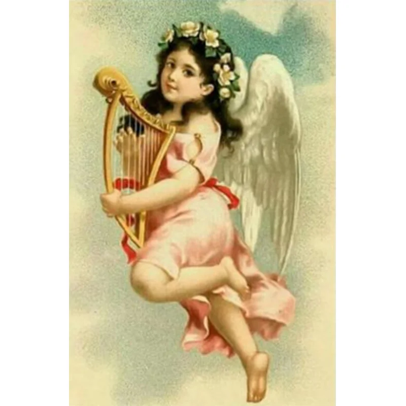 

Youran Angel Girl Piano Diamond Painting Figure Diamond Mosaic Pattern Handmade DIY Craft Kids Room Wall Art Stickers Decor Gift
