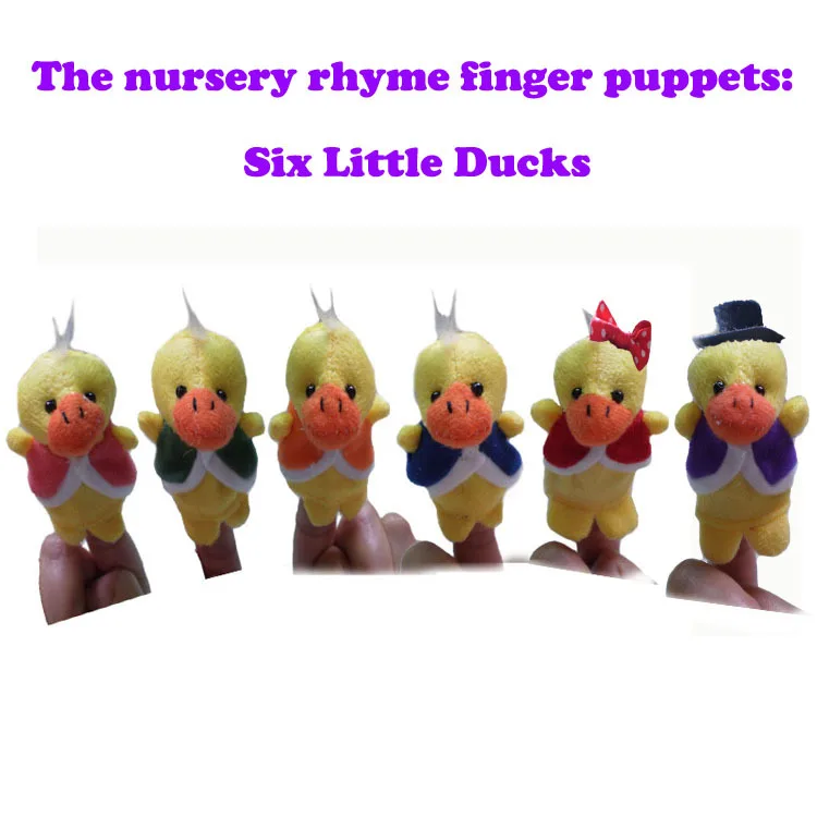 6 Pcs Lot Nursery Rhyme Finger Puppets Enam Bebek Kecil Boneka 6 Pcs Lot Nursery Rhyme Finger Puppets
