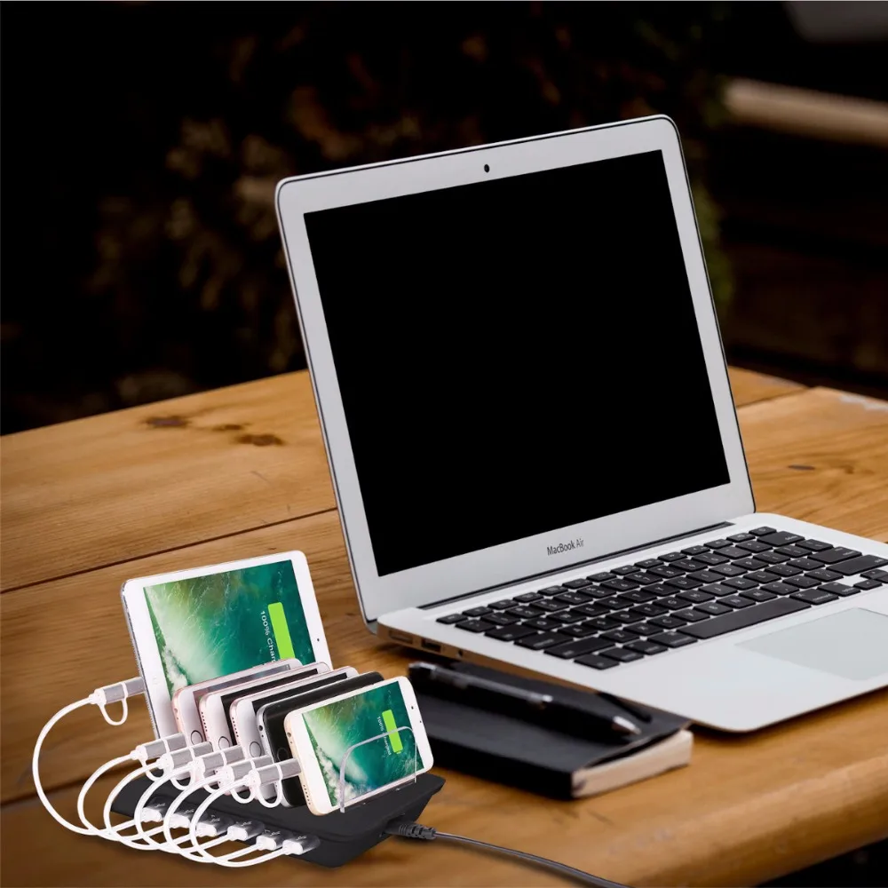 Fast 6 Port USB Charging Station Universal Desktop Tablet Smartphone Multi for Samsung Note 8 S8