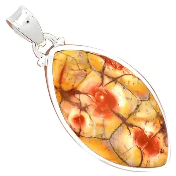 

Nature MAXICAN BIRD EYE Pendant 925 Sterling Silver, 50 mm, MHBAP5488