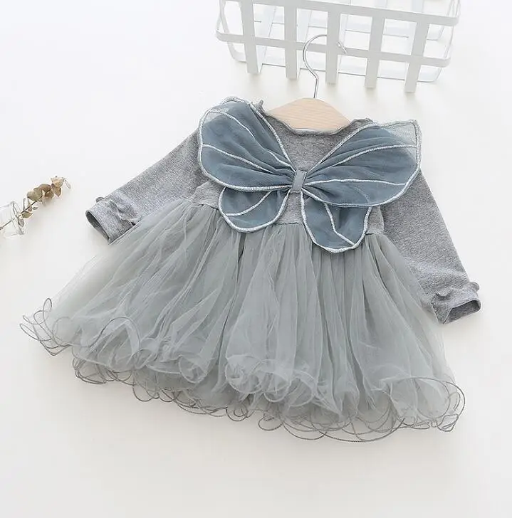 2019 новая популярная летняя Милая одежда для маленьких девочек, голубое Вечерние вечернее платье с открытыми плечами и оборками
