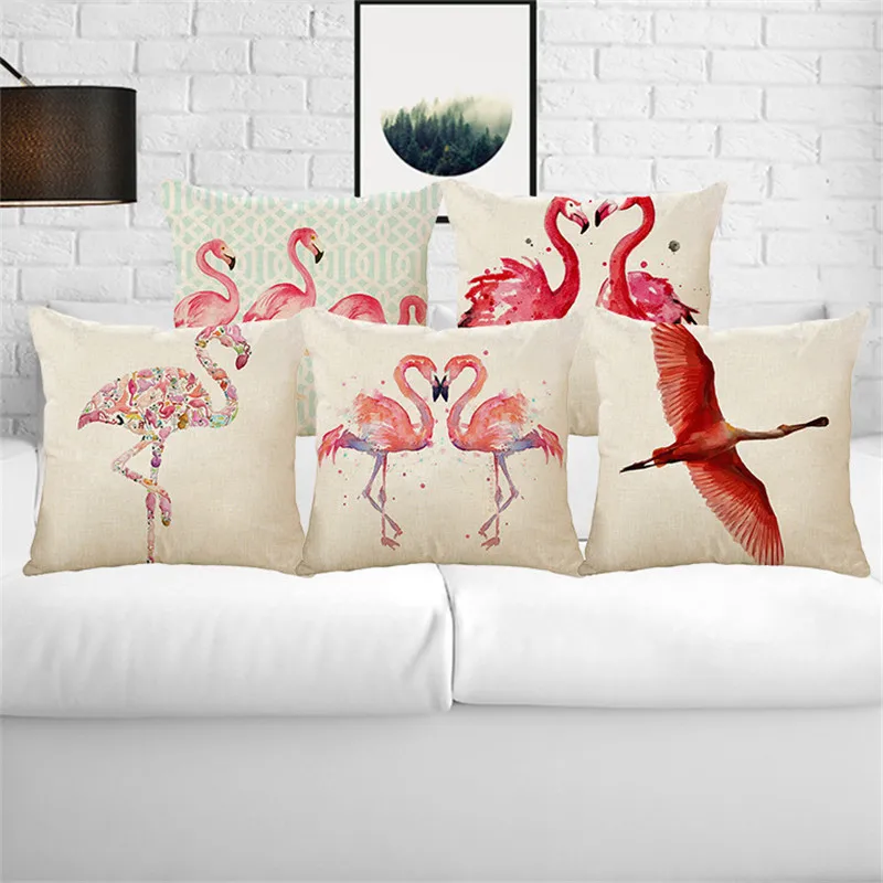 wholesale wedding gift cushion cover Spanish passion creative flamingo