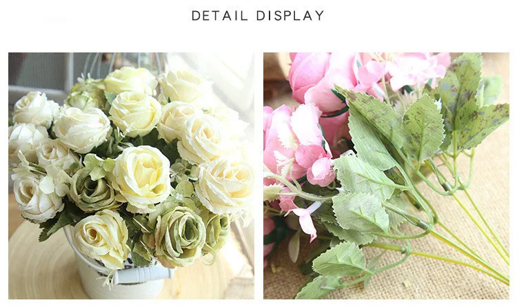 artificial flowers pink peonies bouquet (9)