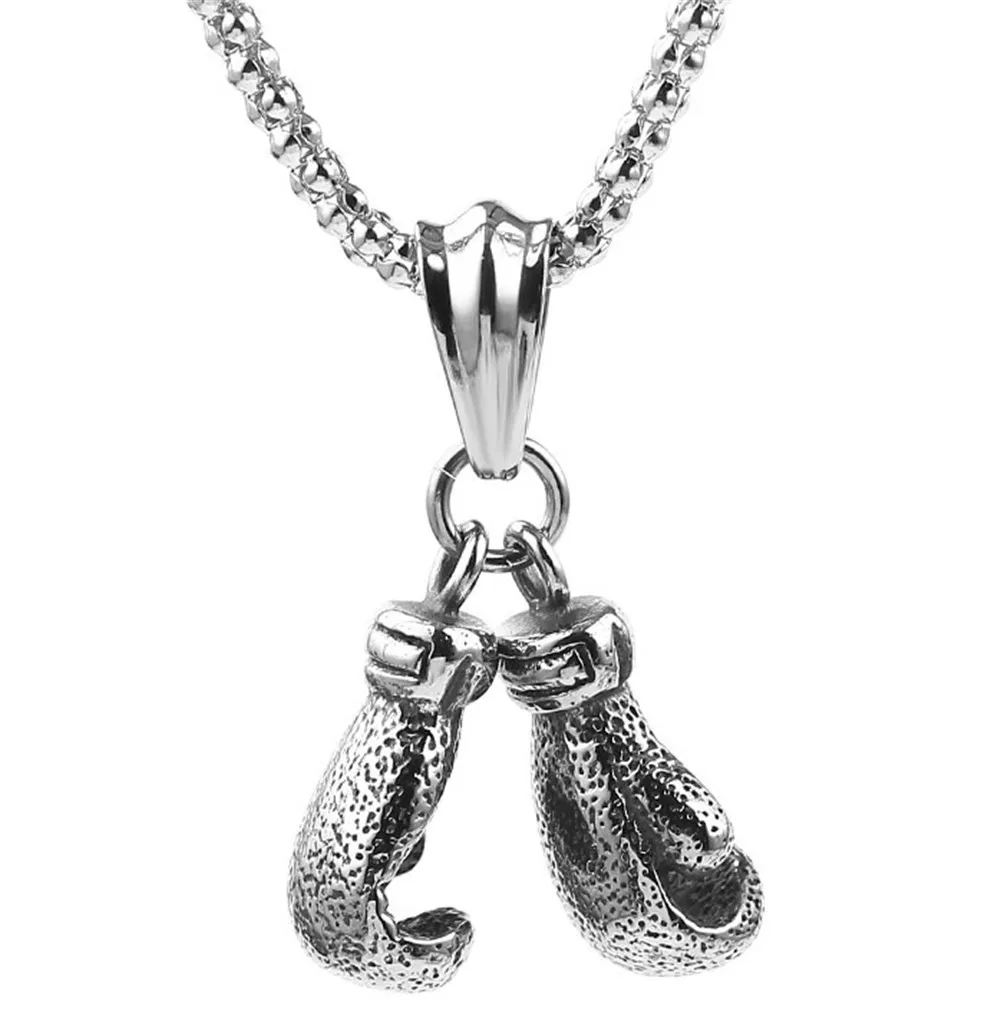 Боксерские перчатки ожерелье для мужчин спортивный цинк ожерелье из сплава Move Мужчины ювелирные изделия лучший подарок игра подарок