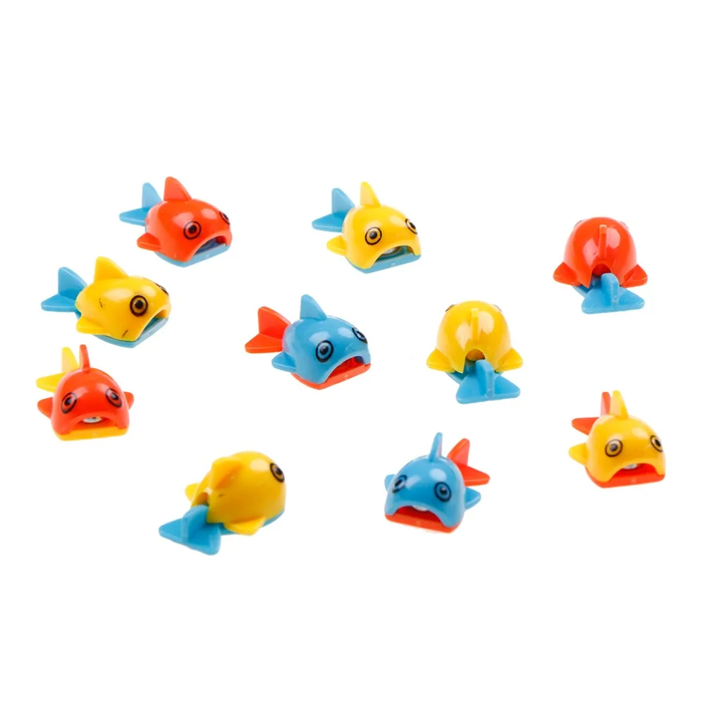 10 шт. красочная Магнитная игрушка Удочка Модель сети Забавная детская игрушка для ванны 3-5 см игрушки для рыб