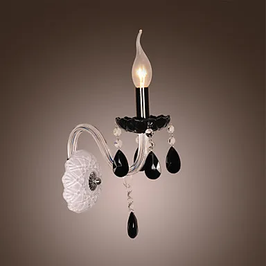 

Black Crystal Wall lamp Light with Candle Bulb E12/E14