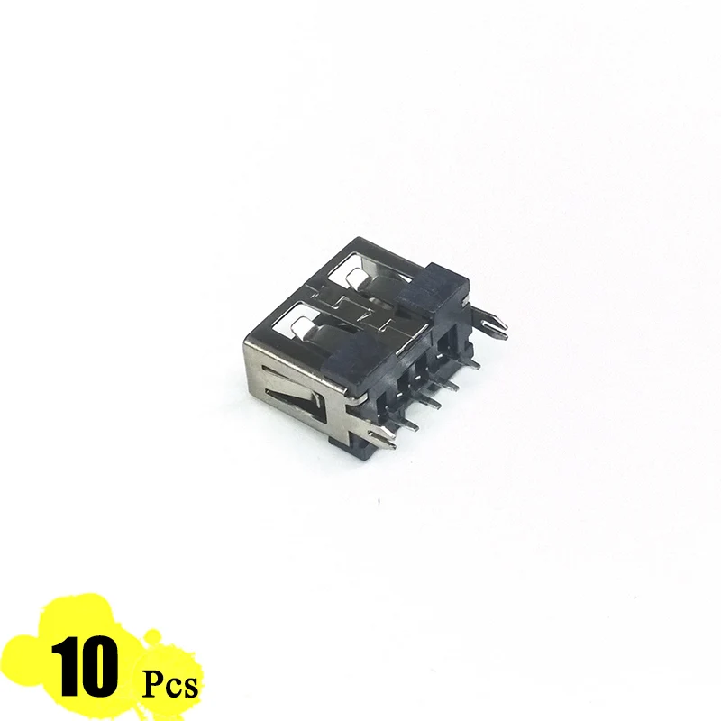 10Pcs Lot USB 2 0 Type A Female 4 Pin 2 Foot 180 Short body Flat