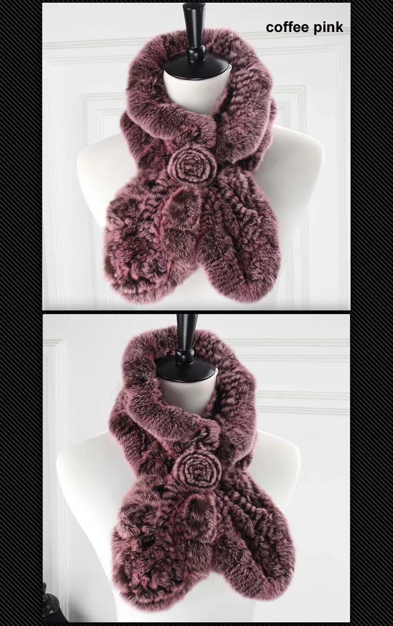 rex wavy scarf coffee pink
