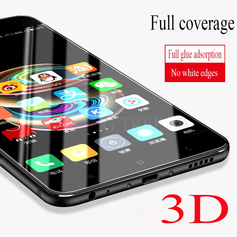 JG. TREE 3D полное клеевое взрывозащищенное стекло для Xiaomi A1 A2 lite Полное покрытие