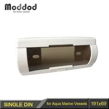 Fascia para Embarcaciones Marinas Aqua 1 Din Radio Estéreo Marco de La Cara Con Cover Up Puerta Automática de CD de Bolsillo a prueba de Agua