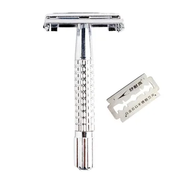 

2019 New Safety Double Edge Razor For Men Barber Straight Razor Men's Shaving Face Razor Blades Shaving Machine for wholesale