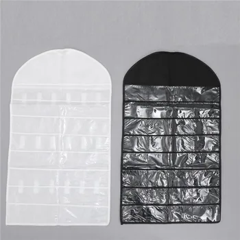 

32 Pockets Jewelry Hanging Organizer Dual Sided Storage Display Pouch Jewellery Earring Necklace Jewelry Display Holder