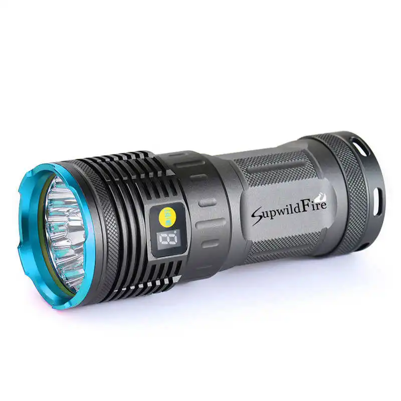 Supwildfire 25000LM 9 х Cree хм-l T6 светодиодный Мощность и режим цифровой фонарик с дисплеем светодиодный налобный фонарь светодиодный t6 светодиодный фонарик 18650#3S29