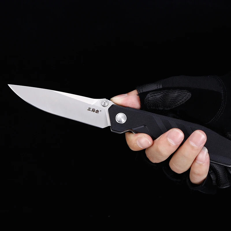 Sanrenmu 1158 карманный складной нож 8Cr13 стальное лезвие G10 ручка EDC Открытый Отдых