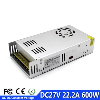 

Single Output Switching power supply DC27V 22.2A 600W LED power supply transformer 220v 110v AC to DC 27V for cctv led light CNC