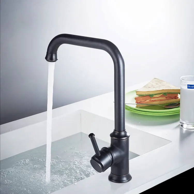 Basin Faucets Black Color Brass Crane Bathroom Faucets Hot and Cold Water Mixer Tap Contemporary Mixer Tap torneira B3287 basin faucets antique black oil brass crane bathroom faucets hot and cold water mixer tap contemporary mixer tap torneira