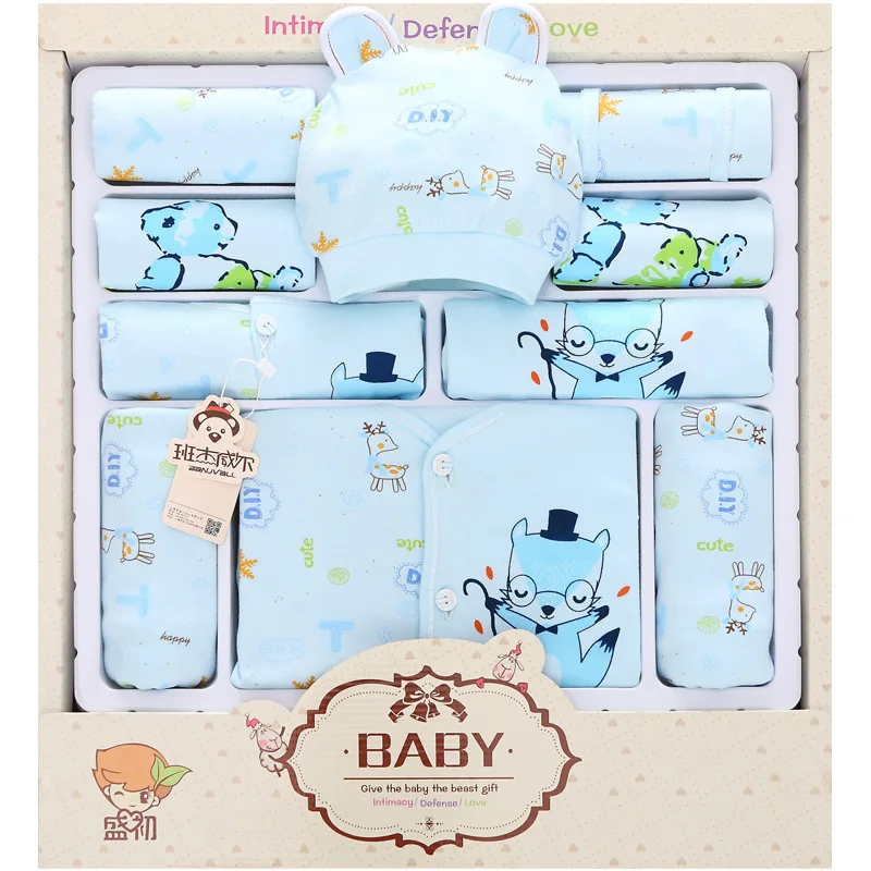 

cotton newborn baby boy clothes infants suit baby girl clothes outfits pants gloves hat swaddle bib ropa de bebe