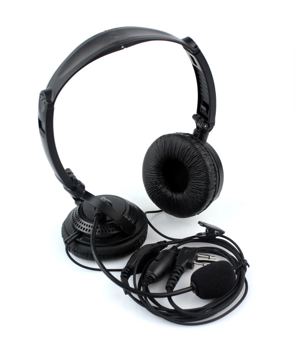 2 PIN Headphone Headset Mic for KENWOOD Radios KPG TH Walkie talkie two