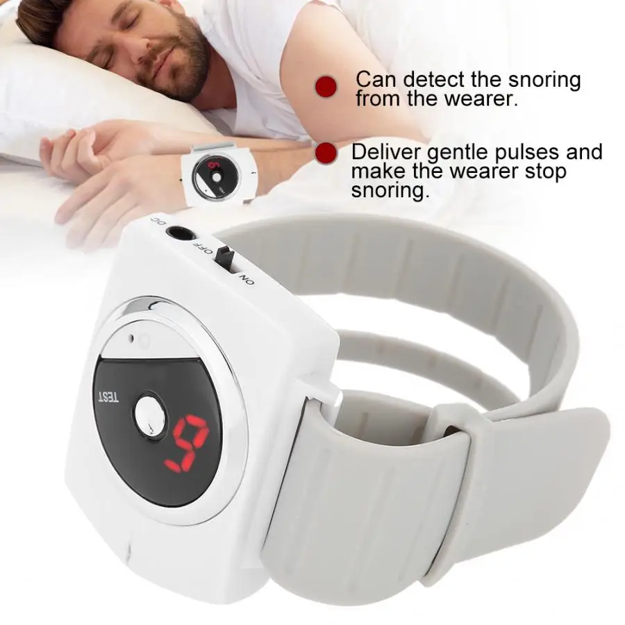 

Intelligent Snore Gone Wristband Biosensor Far Infrared Ray Stop Snoring Anti Snoring Wristband Watch Sleeping Aid Health Care