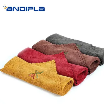 

2PCS/Lot Chinese Style 100% Cotton Thicken Tea Towel Handmade Embroidered Tea Napkin for Kung Fu Tea Set Accessories Dish Towel