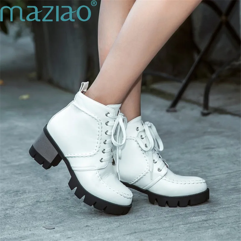 

Women Boots Round Head Solid Color Cross Straps Rubber High Heel Sexy Martin Boots Fashion Shoes 2019 Women Shoes MAZIAO