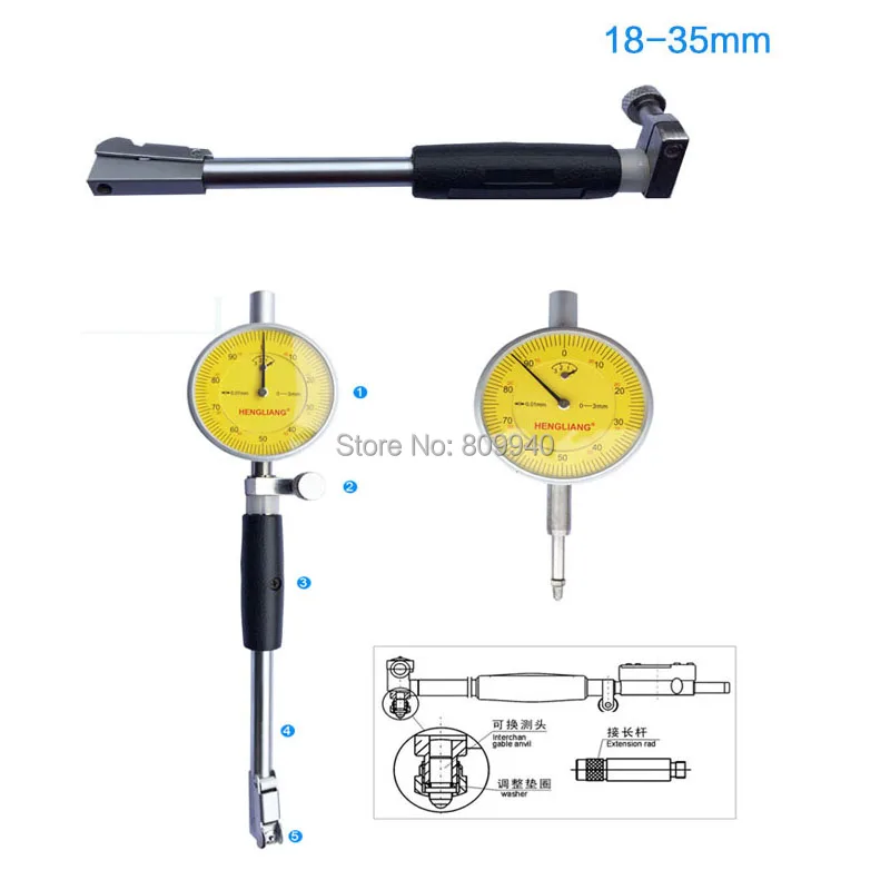 Внутренний диаметр циферблата диаметр отверстия 18-35 мм 0,01 мм циферблат индикатор микрометр цилиндр внутреннее отверстие измерения, двигатель Gage