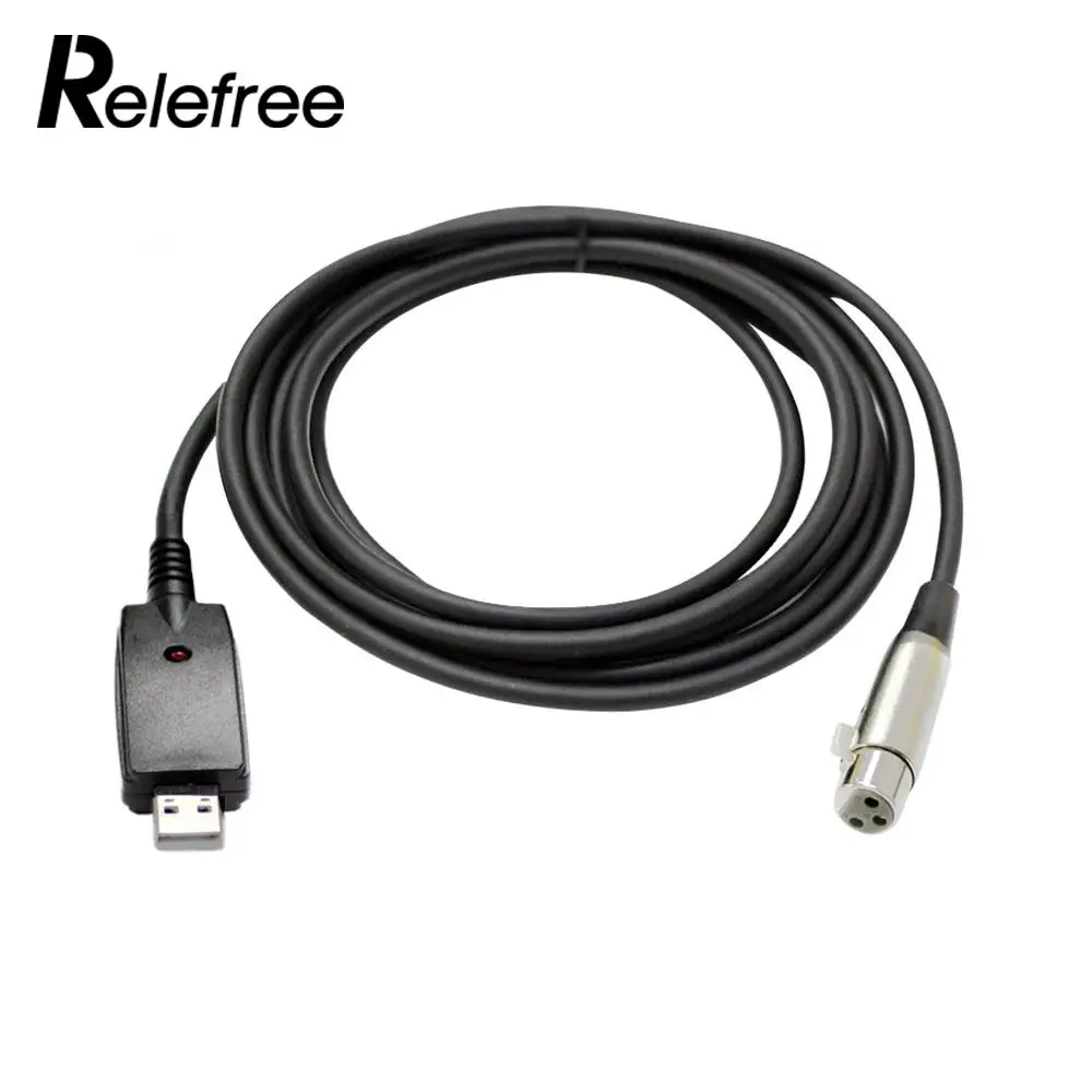 300cm Electric Guitar USB Microphone Cable USB XLR Cable USB XLR Line