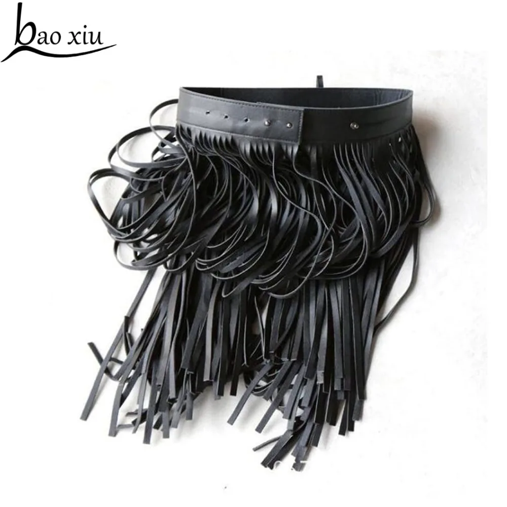 Hot sell Sexy Boho long tassel imitation leather belts fashion font b women b font High