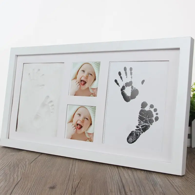 Творческий DIY Дети Handprint Footprint фотографии дисплей дерево фоторамка сувениры память растущей памяти Baby Shower подарок