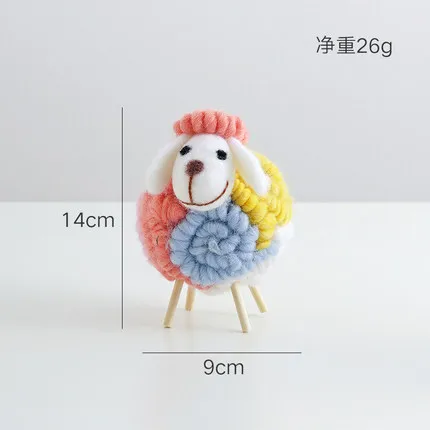 11 Инновационная шерстяная фетровая милая форма овец ремесло Детская комната Декор Орнамент предметы мягкие игрушки куклы Kawaii плюш из шерсти альпаки фигурки - Цвет: 11