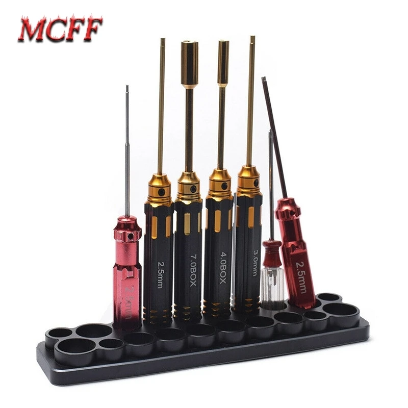 

1Pcs RC Model Screw Driver Aluminium alloy Shelf Hex Screwdriver Tool Kit Stand Holder FPV Tool Storage Rack