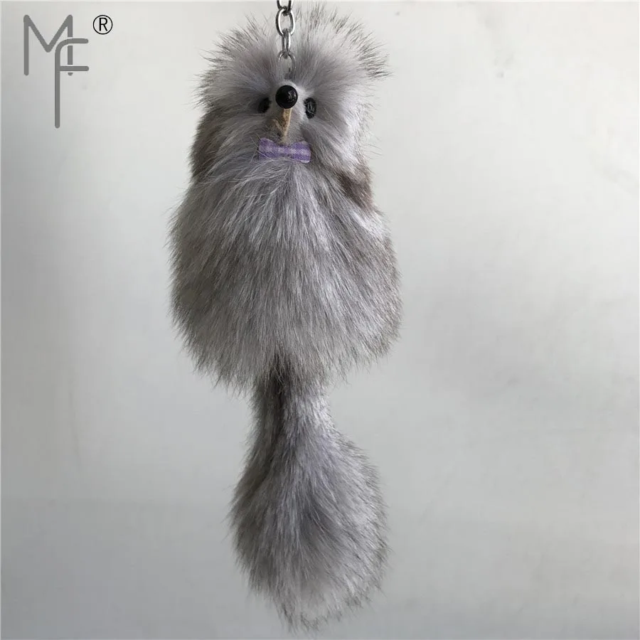 Magicfur брелок для ключей из натурального Лисьего меха с помпоном синего лисьего