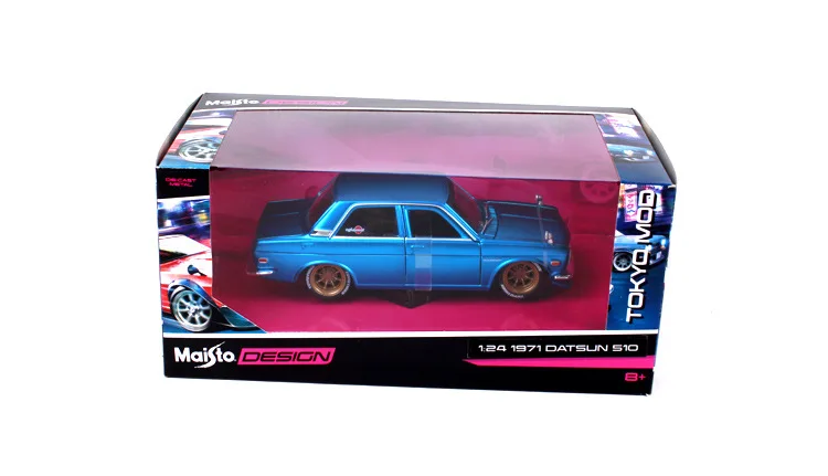Maisto 1:24 Nissan1971 DATSUN 510 моделирование, брелок для автомобильных ключей, модель ремесел ручной работы Украшение коллекции игрушки инструменты подарок