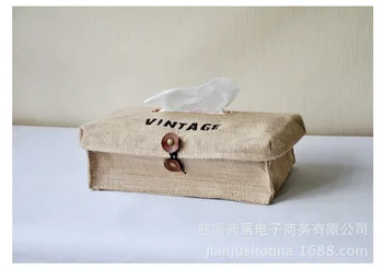 

Household linen included supplies car pumping tray towel sets tissue box with a lid jute