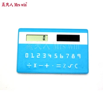 

High Quality mini handheld ultra-thin Card stationery card calculator Solar Power Small Slim Travel Pocket Calculator portable