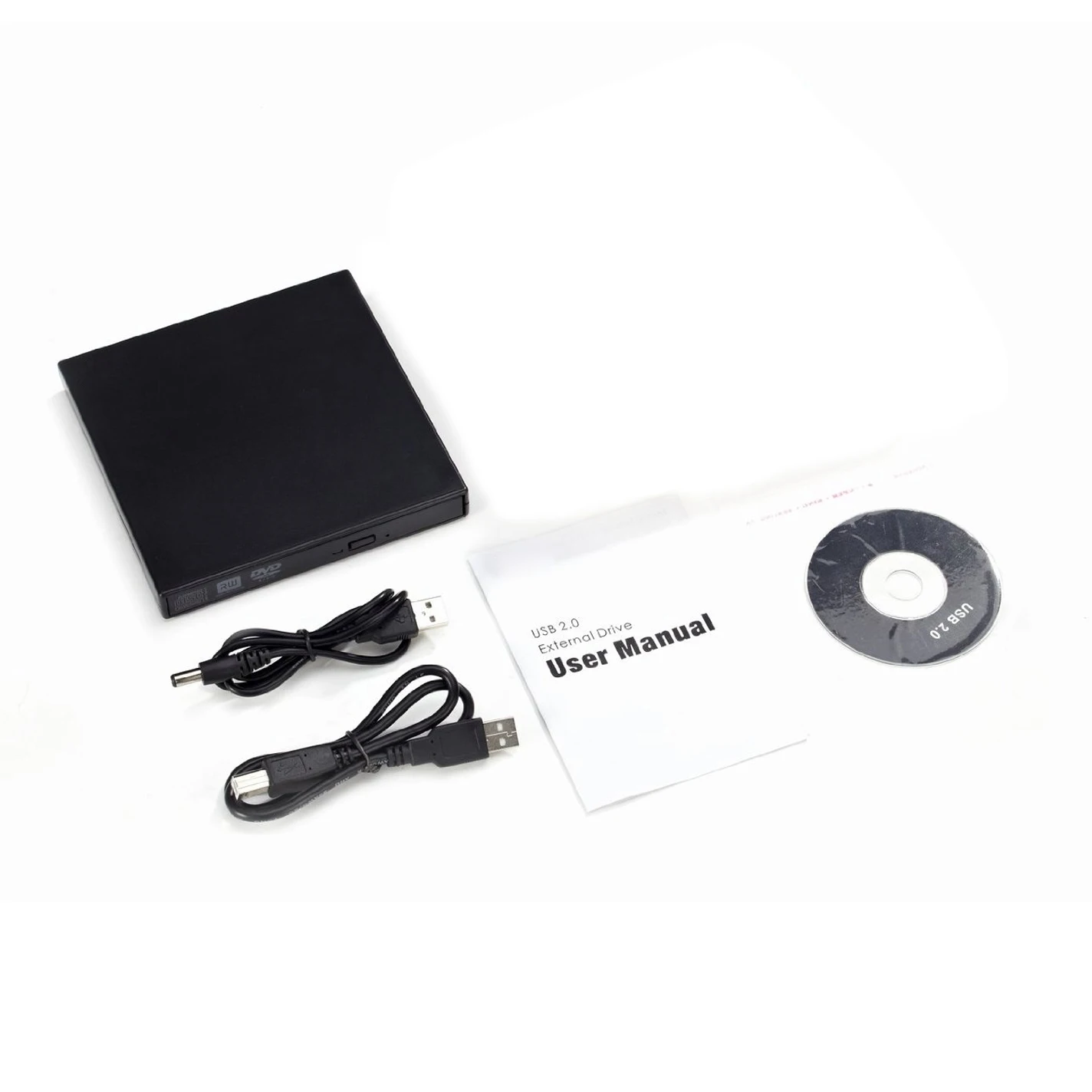 Портативный тонкий внешний USB DVDROM устройство для записи DVDRW писатель оптический привод для ноутбука нетбук ноутбук PC черный