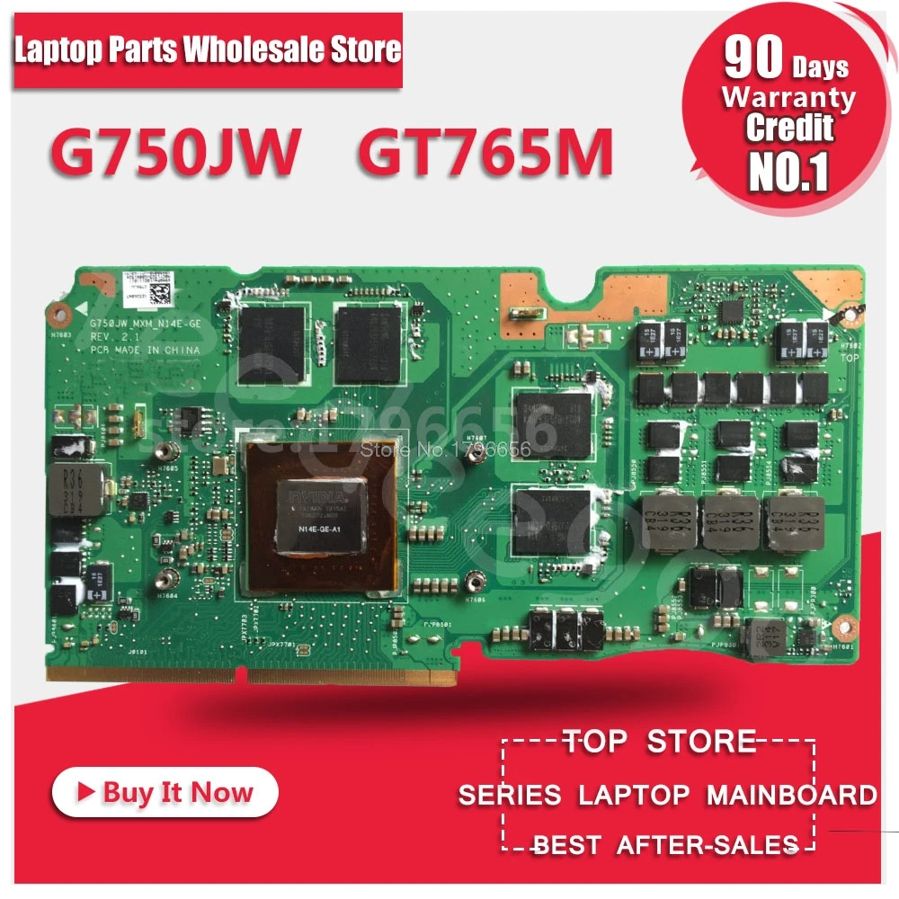 GTX 765M 2GB VGA карта для For Asus ROG G750J G750Js g750JM ноутбука G750JW N14E-GE-A1 видеокарта GeForce GTX765M |