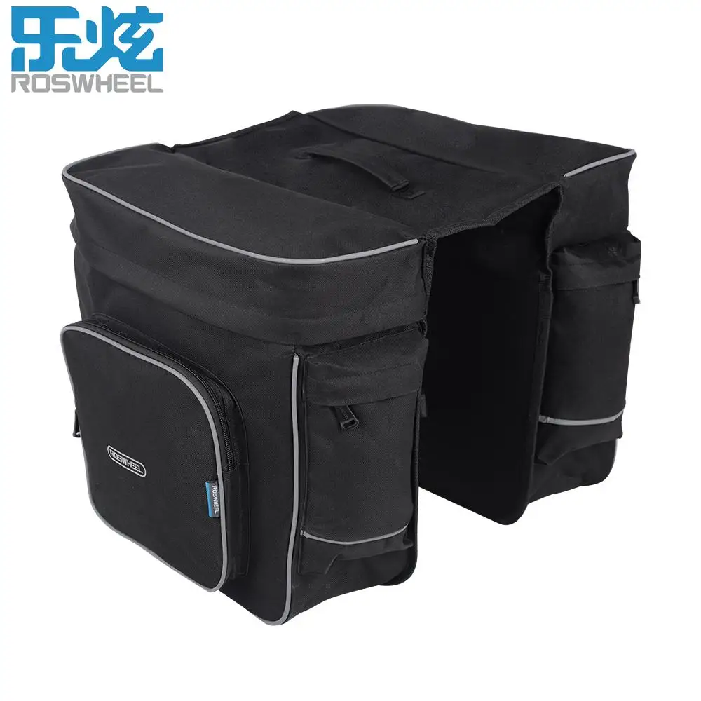 Perfect ROSWHEEL 2 in 1 30L Bicycle Bags Black Cycling Rear Double Side Rack Bag Tail Seat Pannier Outdoor Bicycle Saddle Storage Bags 0 Perfect ROSWHEEL 2 in 1 30L Bicycle Bags Black Cycling Rear Double Side Rack Bag Tail Seat Pannier Outdoor Bicycle Saddle Storage Bags 0