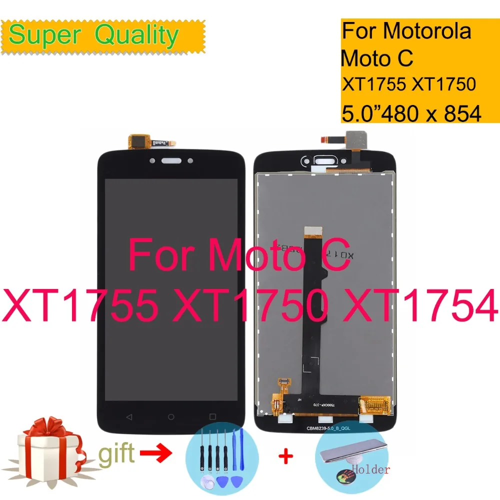 

5.0" For Motorola Moto C XT1755 XT1750 XT1754 LCD Display Touch Screen Digitizer Sensor Complete LCD Assembly Replacement