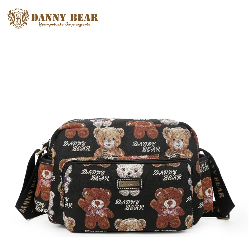 

DANNY BEAR Women Fashion Designer Black Crossbody Bag Fashion Korean Messenger Bags For Girls Female Causal Small Shoulder Bags