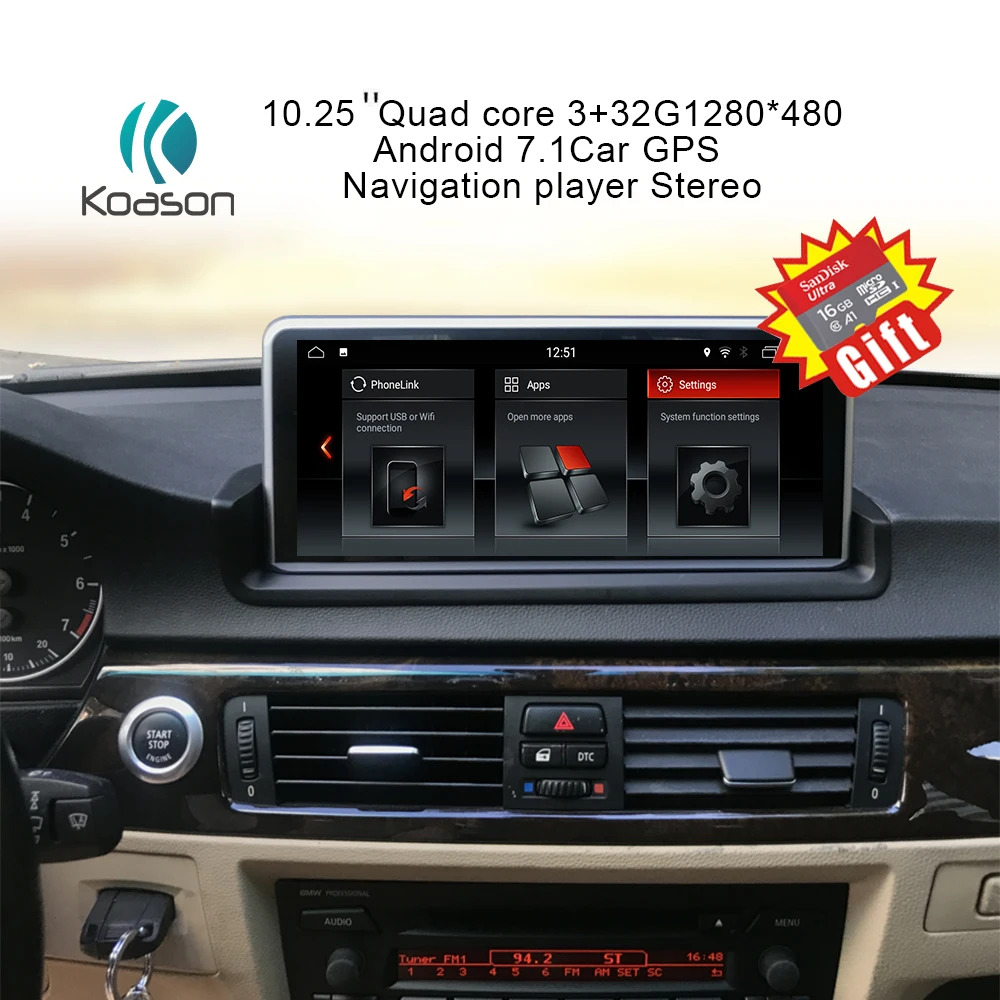 10 25 &quotсенсорный экран автомобильный GPS навигатор для BMW Android 8 1 Wifi Автомобильный