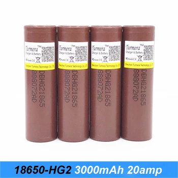 

battery 18650 hg2 3000mah 30a discharge current for screwdriver shura shurik battery and electric cigarette Turmera 10-100pcs