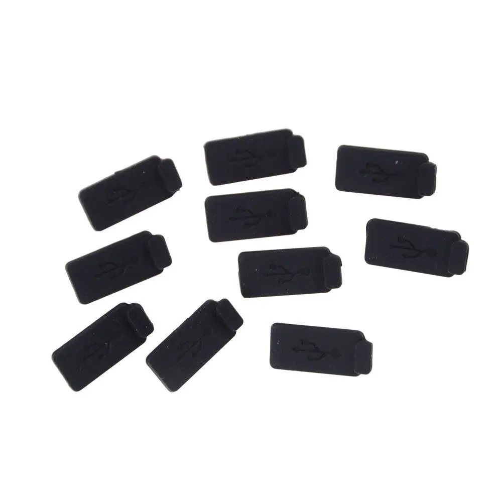 

10pcs Durable Black PC Rubber USB 2.0 3.0 interface Prevent rust dust plug Laptop Soft Dust Cap USB Plug Cover Stopper