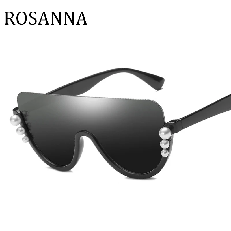 

Luxury Pearl Cat Eye Sunglasses Women 2019 Brand Designer Oversized Retro Eyewear for Female Half Rimless Oculos UV400 Goggles
