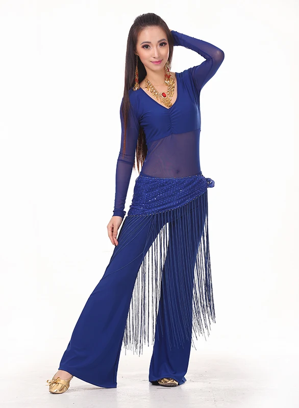 Набор костюма для танца живота Профессиональный топ и брюки и набедренный шарф индийское платье леди танец живота танцевальная одежда практика/представление