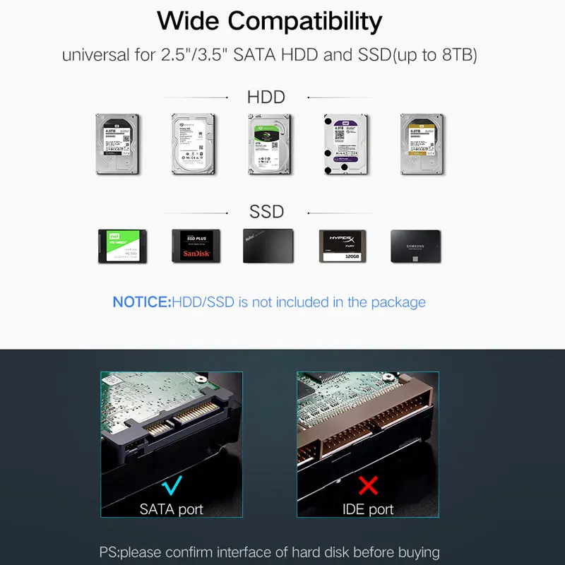 Корпус для 2 5 дюймового жесткого диска адаптер SSD SATA II на USB 3 Samsung корпус 0 внешнее