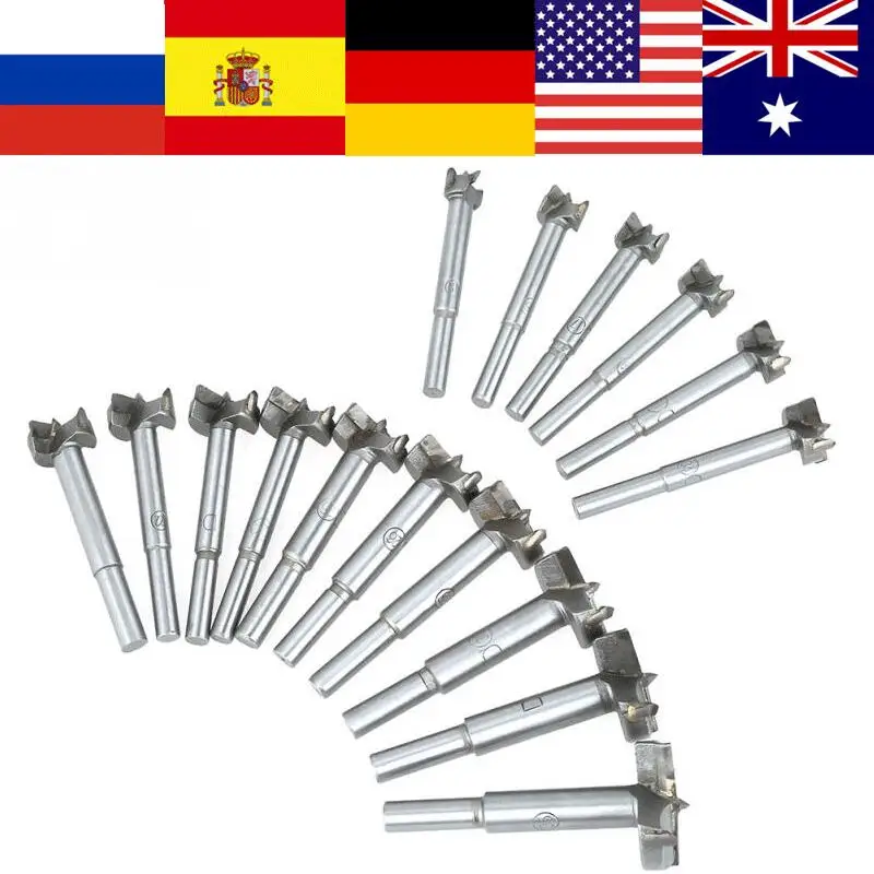 

16pcs Cemented Carbide Forstner Drill Bits Woodworking Boring Flat Wood Cutting Tool Set