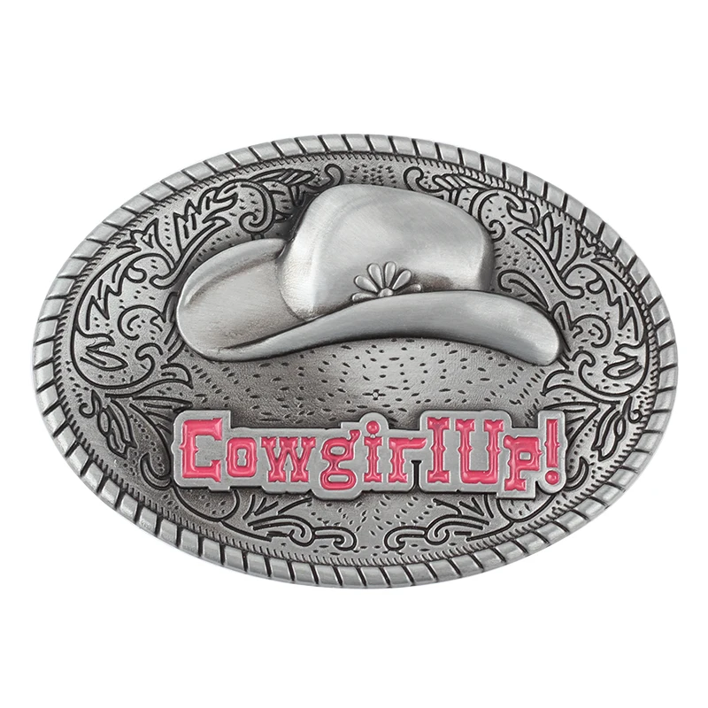 

Western Cowgirl UP Belt Buckle Hat Metal Buckles Fashion Womens Jeans Accessories Suitable For 4cm Wide Belt