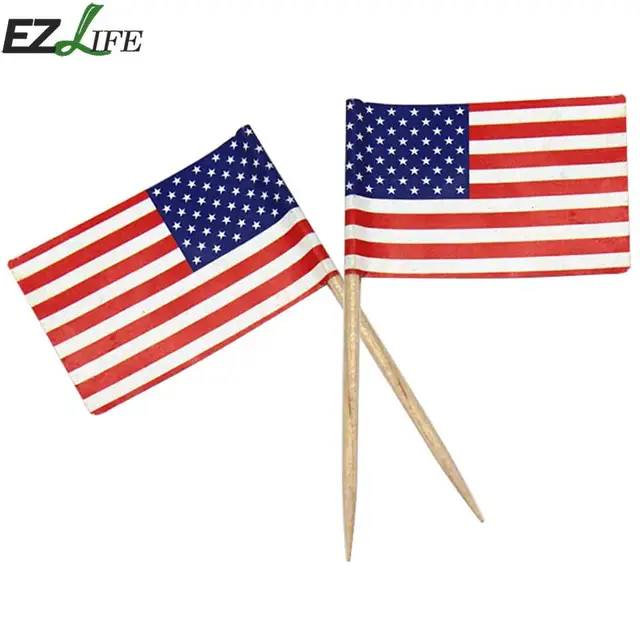 Buy 50pcs/pack Mini American Flag USA Flag